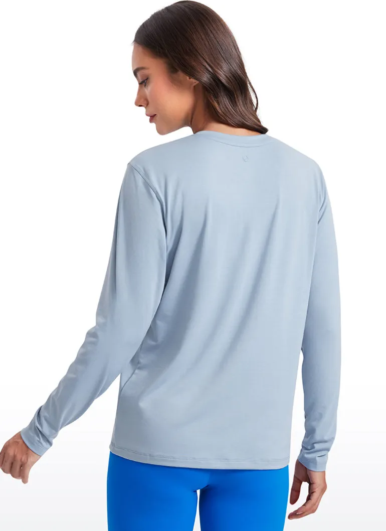 Workout Hip Length Crewneck Long Sleeve