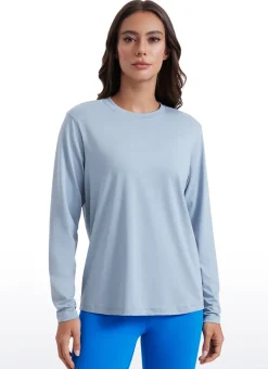 Workout Hip Length Crewneck Long Sleeve
