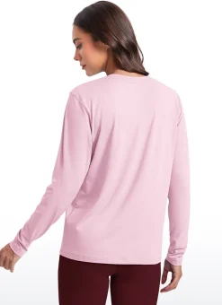 Workout Hip Length Crewneck Long Sleeve