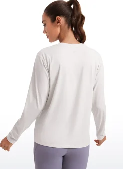 Workout Hip Length Crewneck Long Sleeve