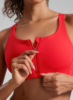 Zip Front High Impact Sports Bra