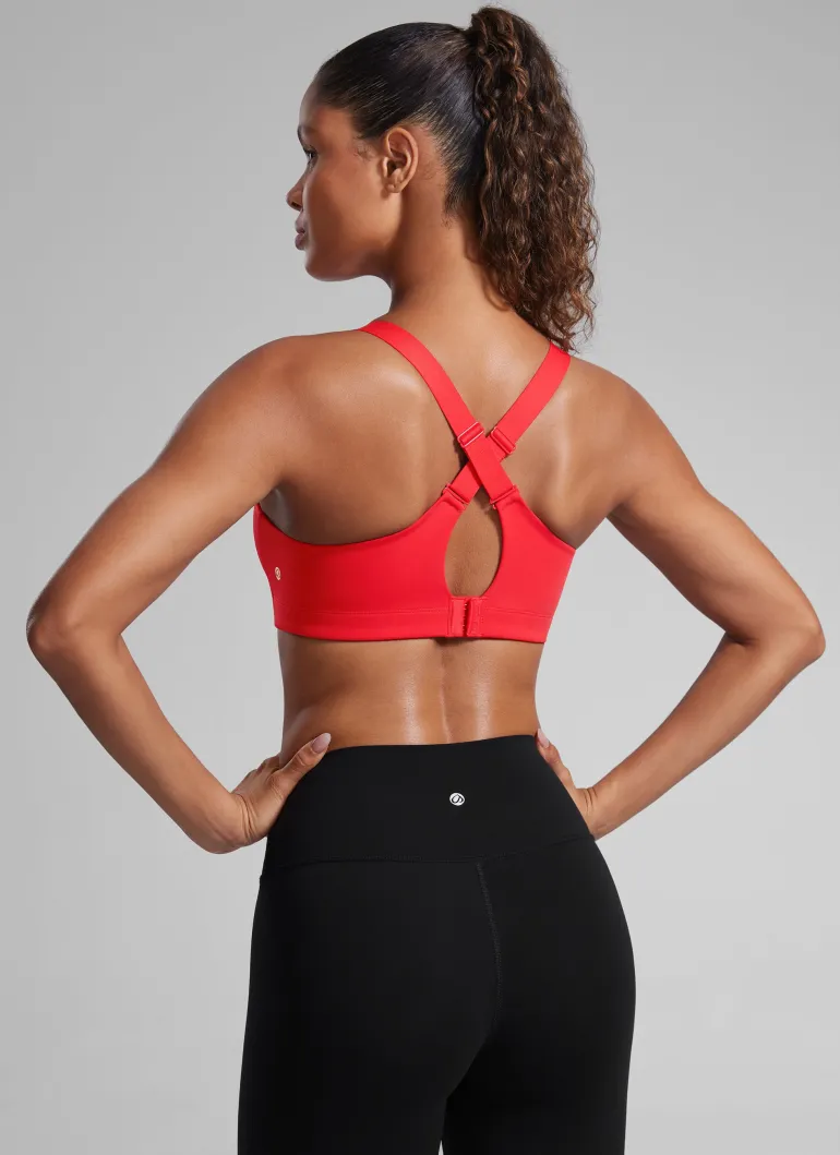 Zip Front High Impact Sports Bra