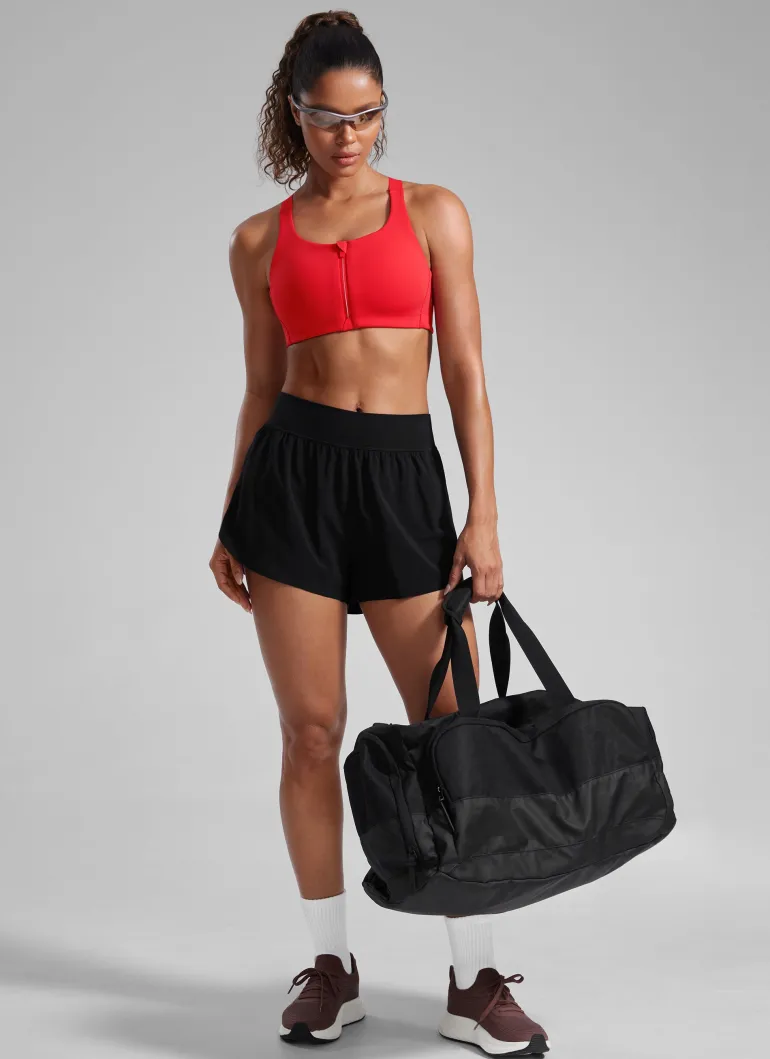 Zip Front High Impact Sports Bra